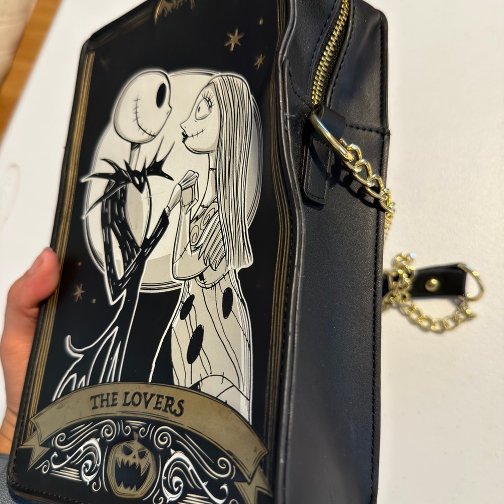 Loungefly Rare Nightmare Before Christmas Tarot Card Crossbody Purse - Picture 5 of 12